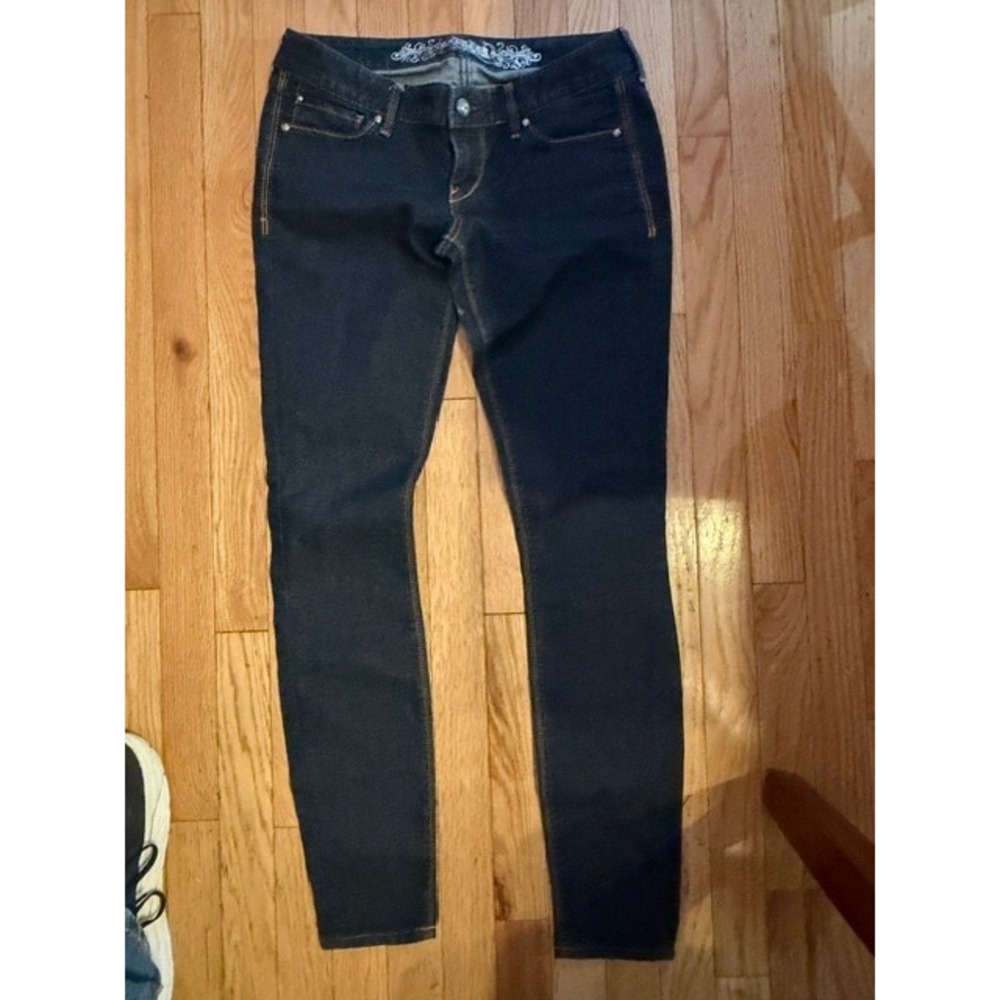 Express Zelda Jean Legging Dark Wash Ultra Low‎ Rise Slim Skinny Jeans 4R T26-5